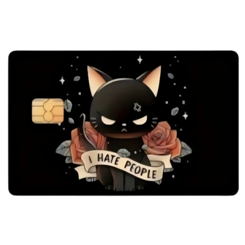 Cat I Hate People Card Skin